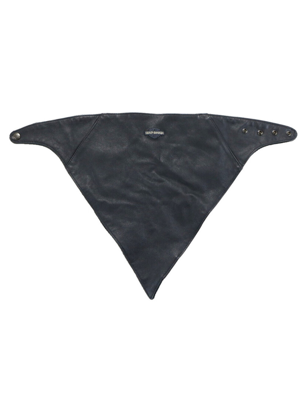 harley davidson neck gaiter black leather USA wrap scarf adjustable one size vtg